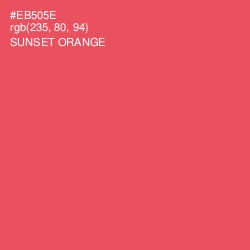 #EB505E - Sunset Orange Color Image