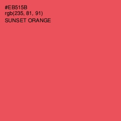#EB515B - Sunset Orange Color Image