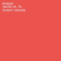 #EB534F - Sunset Orange Color Image