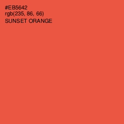 #EB5642 - Sunset Orange Color Image