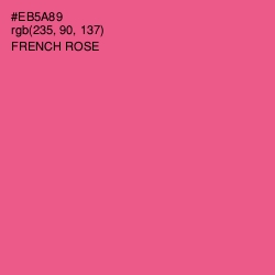 #EB5A89 - French Rose Color Image