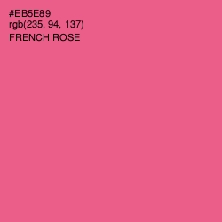 #EB5E89 - French Rose Color Image