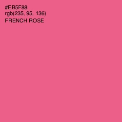 #EB5F88 - French Rose Color Image