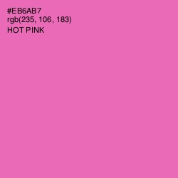 #EB6AB7 - Hot Pink Color Image