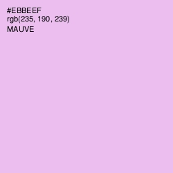#EBBEEF - Mauve Color Image