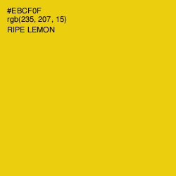 #EBCF0F - Ripe Lemon Color Image