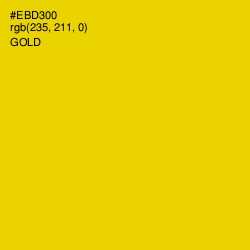 #EBD300 - Gold Color Image