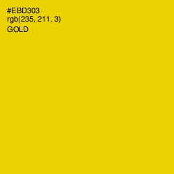 #EBD303 - Gold Color Image