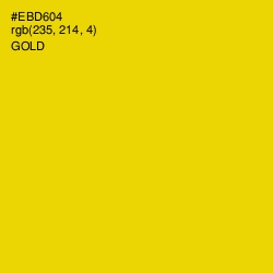 #EBD604 - Gold Color Image