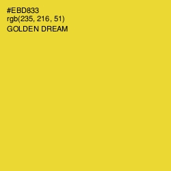 #EBD833 - Golden Dream Color Image