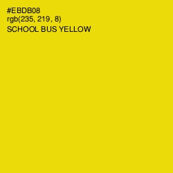 #EBDB08 - School bus Yellow Color Image