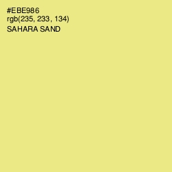 #EBE986 - Sahara Sand Color Image