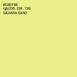 #EBEF88 - Sahara Sand Color Image