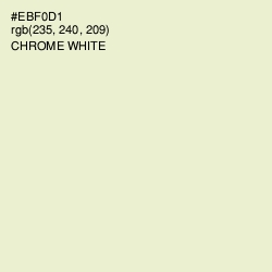 #EBF0D1 - Chrome White Color Image