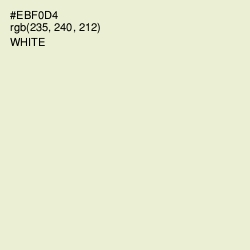 #EBF0D4 - Chrome White Color Image