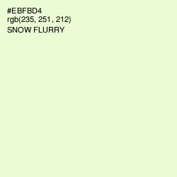 #EBFBD4 - Snow Flurry Color Image