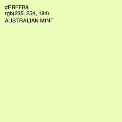 #EBFEB8 - Australian Mint Color Image