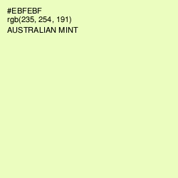 #EBFEBF - Australian Mint Color Image