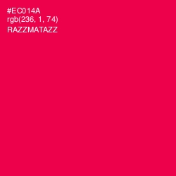 #EC014A - Razzmatazz Color Image