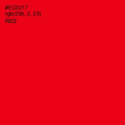 #EC0217 - Red Color Image