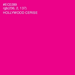 #EC0289 - Hollywood Cerise Color Image