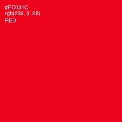 #EC031C - Red Color Image