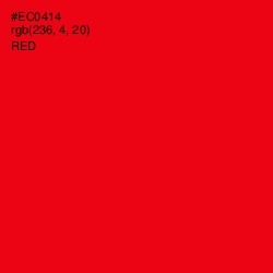 #EC0414 - Red Color Image