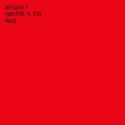 #EC0417 - Red Color Image