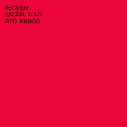 #EC0539 - Red Ribbon Color Image
