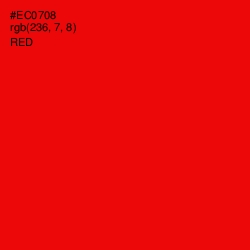 #EC0708 - Red Color Image