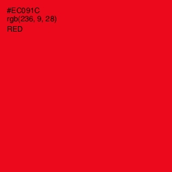 #EC091C - Red Color Image