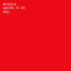 #EC0A16 - Red Color Image