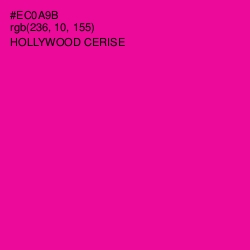 #EC0A9B - Hollywood Cerise Color Image