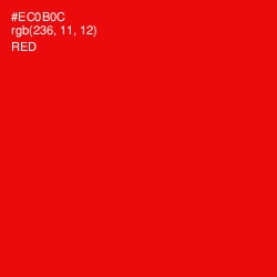 #EC0B0C - Red Color Image