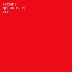 #EC0B17 - Red Color Image