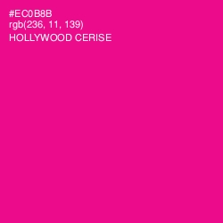 #EC0B8B - Hollywood Cerise Color Image