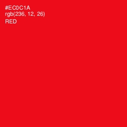 #EC0C1A - Red Color Image