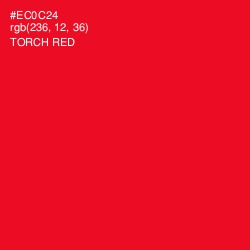 #EC0C24 - Torch Red Color Image