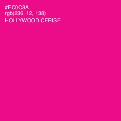 #EC0C8A - Hollywood Cerise Color Image