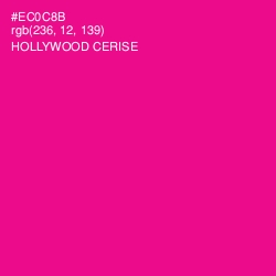 #EC0C8B - Hollywood Cerise Color Image
