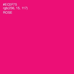 #EC0F75 - Rose Color Image