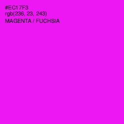 #EC17F3 - Magenta / Fuchsia Color Image