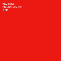 #EC1812 - Red Color Image
