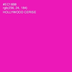 #EC18B8 - Hollywood Cerise Color Image