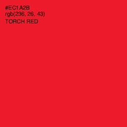 #EC1A2B - Torch Red Color Image