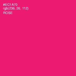 #EC1A70 - Rose Color Image