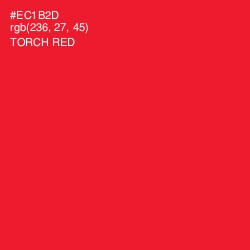 #EC1B2D - Torch Red Color Image