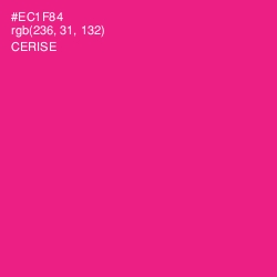 #EC1F84 - Cerise Color Image