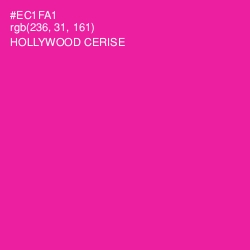 #EC1FA1 - Hollywood Cerise Color Image