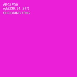 #EC1FD9 - Shocking Pink Color Image